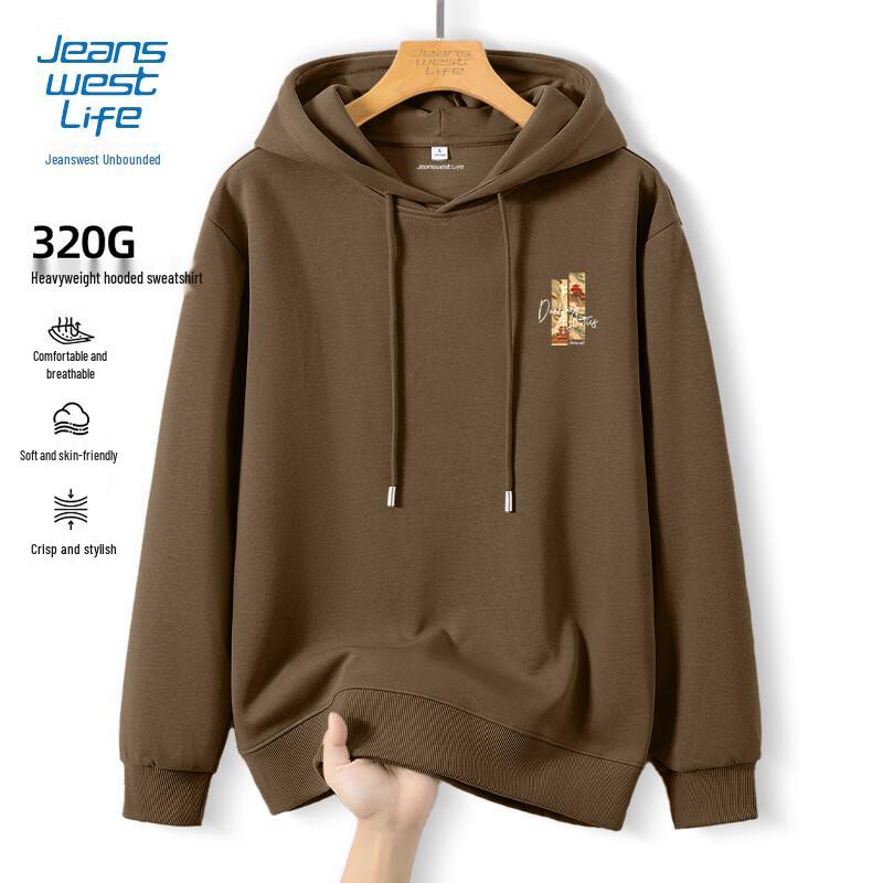

JEANSWEST LIFE Men s Relaxed Fit Hooded Sweatshirt 2XL