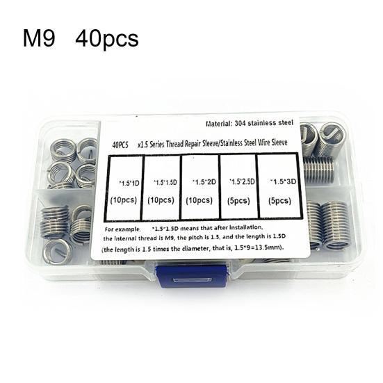 Buy 40Pcs Multiple Screw Inserts Set Wear-resistant Burr-free Wire ...