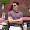 Summer lightweight, breathable, skin friendly and comfortable men's T-shirt with pure color, versatile and easy to maintain short sleeved top
