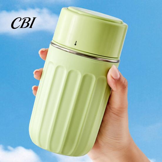 Press And Release Ice Mold 2-in-1 Cube Bottle, to Release, Stainless Steel Bottle Quick Tray Design, Portable Leakproof Maker for Home Camping