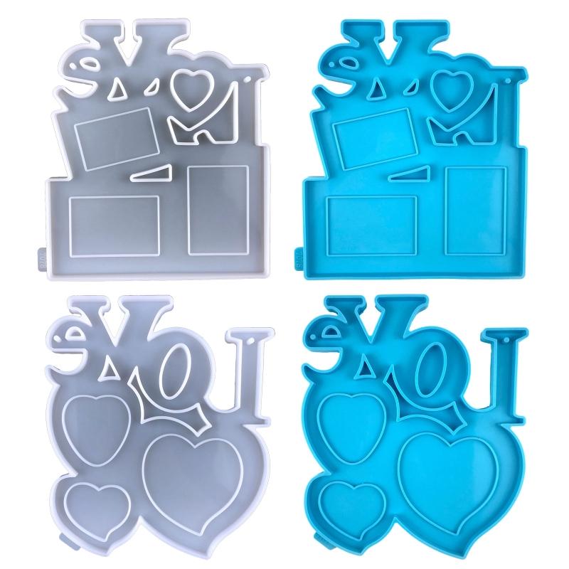Photo Frame Decoration Silicone Mold LOVE Epoxy Jewelry Mold Resin Casting Pendant Mold Suitable for Diy Resin Crafts