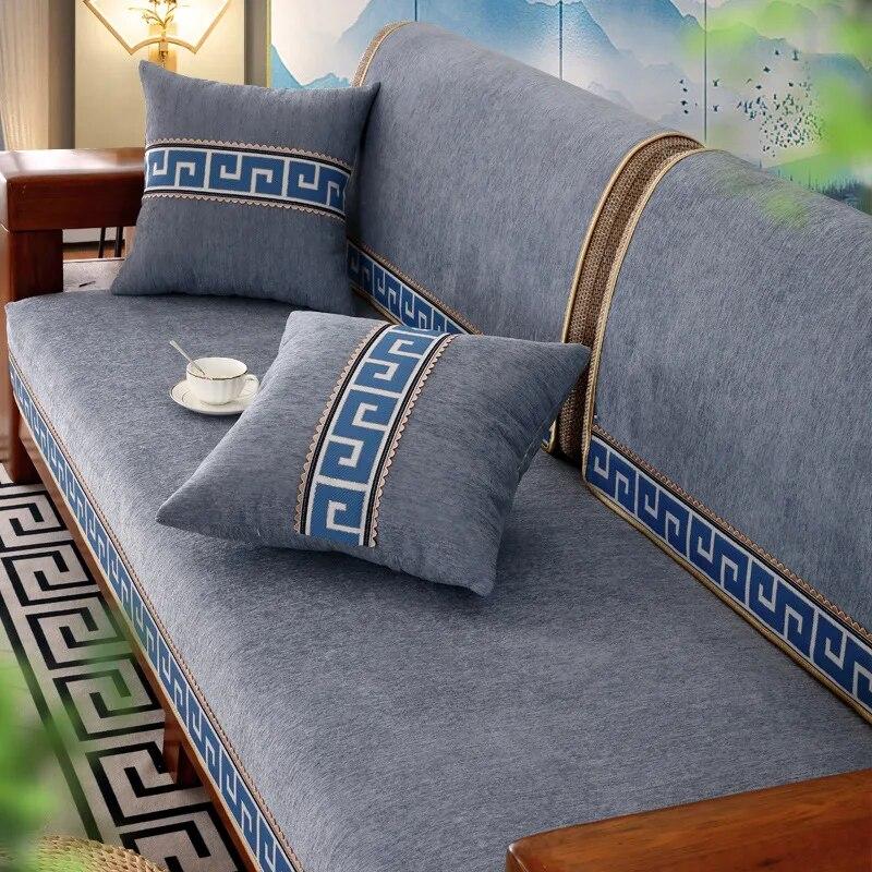 High-grade Chenille Jacquard Sofa Cushion Non-slip Sofa Towel Cushion L-shaped Imperial Concubine Chair Sofa Backrest Cushion