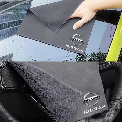 Car Cleaning Towel Cloth Coral Fleece Car Drying Towel Chamois Sticker For Rogue Pathfinder X-Trail GTR Note Qashqai Juke