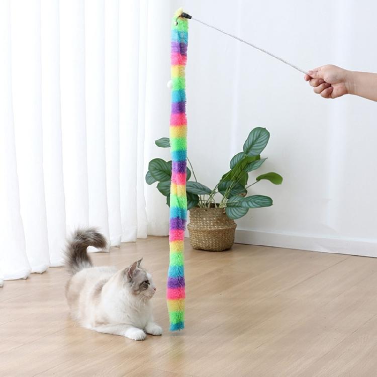 Cat Toy Teaser Wand with Bell Plush Toy Gift for Kitten Playing Exercising