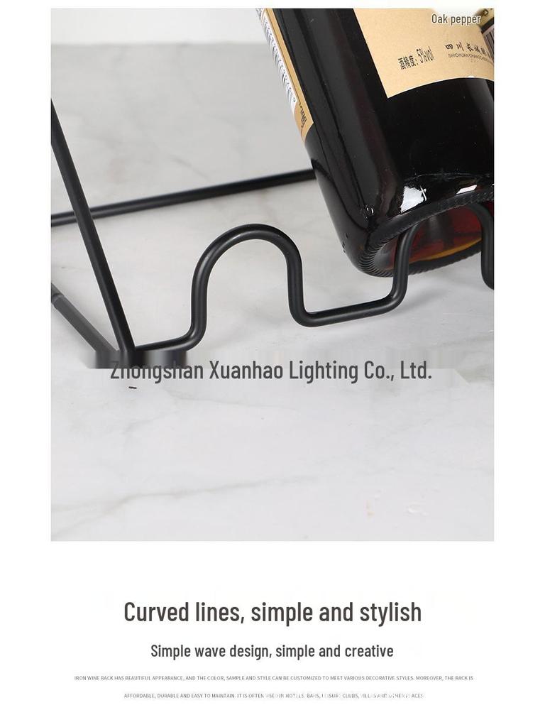 Creative Iron Wire Multi-Bottle Desktop Wine Rack