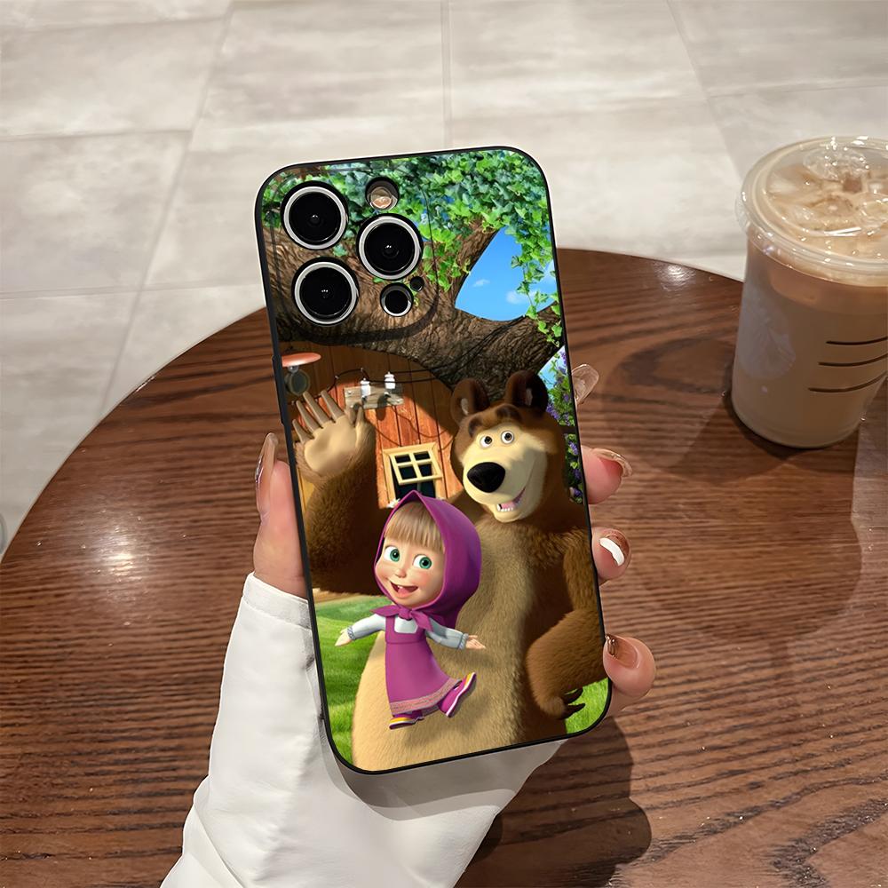 

Cartoon M-Masha And The B-Bear Phone Case For 15 Pro Max Iphone 17 Air 14 Plus 12 16 13 Mini 11 Xr X Xs Max Back Cover iPhone14 ProMax