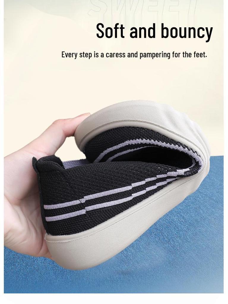 Women's Lightweight Non-slip Thick-soled Casual Shoes for Spring & Autumn