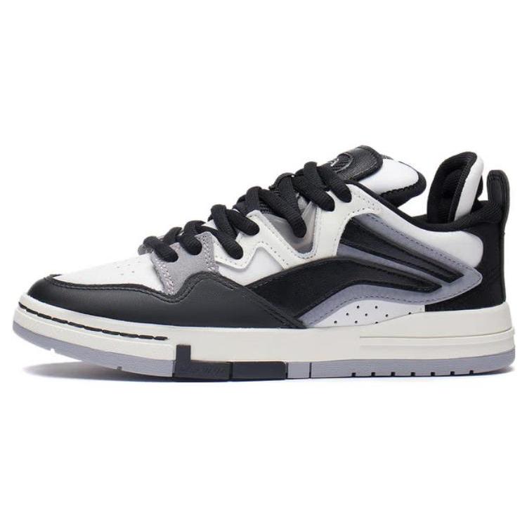 New LiNing Wei Wu PRO Pro Panda Anti Slip And Wear Resistant Lightweight Low Top Skateboard Shoes Black White AECS063-1