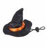 Yangyizhi 1 Set Pet Halloween Costume, Cat Wizard Hat And Cape, Cute Pumpkin Print Apparel for Small Dogs Cats Festive Party Wear