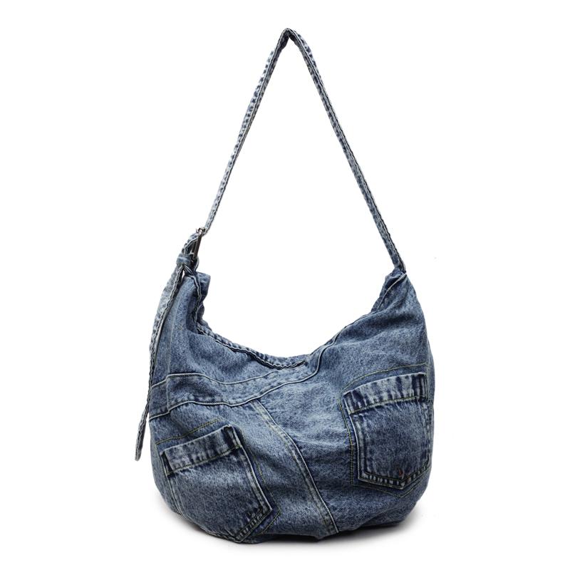 Commuter Denim Bag Women's Tote Bag Large Capacity Shoulder Bag