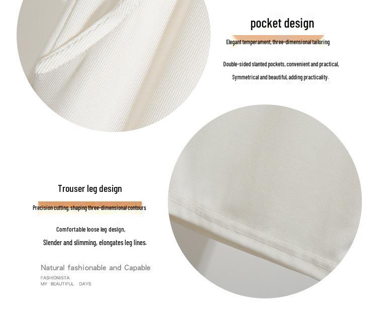 Pantaloni Larghi da Donna Taglie Forti in Seta di Ghiaccio: Vita Alta Estiva, Anti-Zanzare, Design Fresco e Fluido.