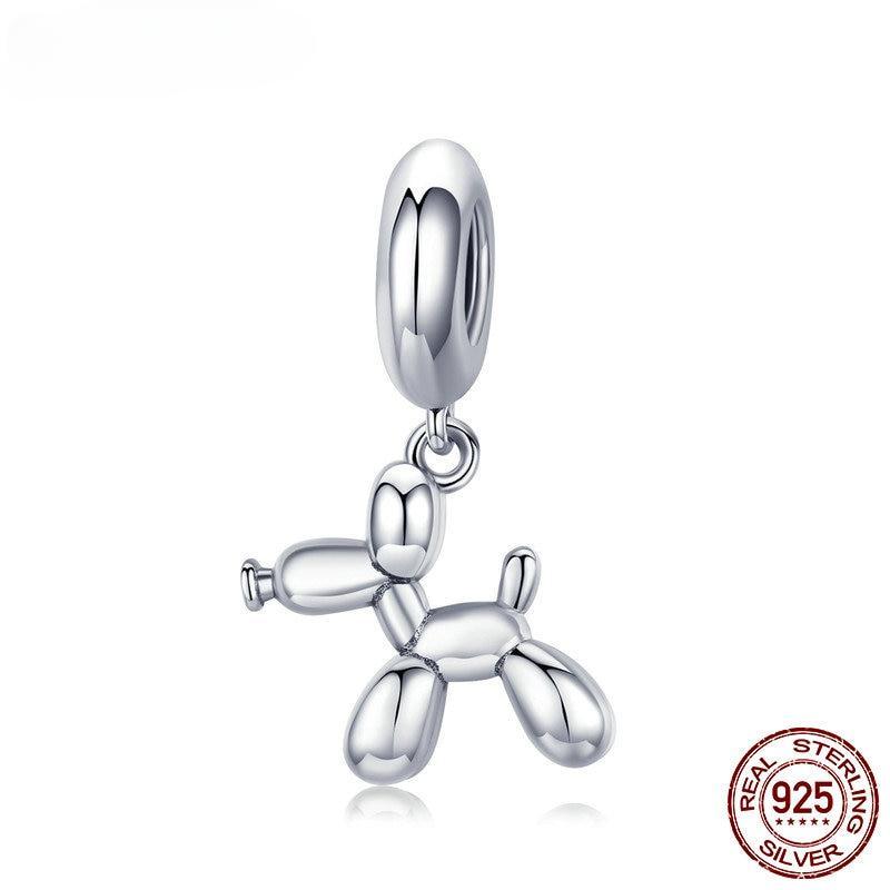 Zirconia Color Sterling Cane Animaletto Cane Cane Bulldog Perline Adatte Braccialetto da Polso Originale Ciondolo Gioielli Fai da Te Braccialetto da Polso alla Moda