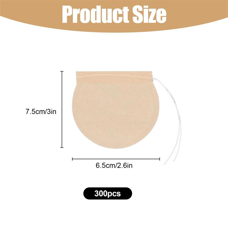 300 Pcs/Lot Round Tea Bags Empty Scented Tea Filter Bag With String Tie Heal Seal Paper Teabags For Herb Loose Tea Disposable