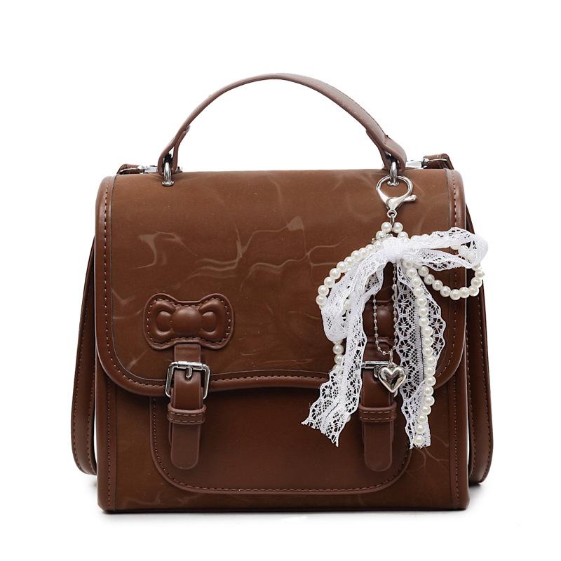 Plecak damski w stylu college, nowy modny jesienno-zimowy plecak, wszechstronny plecak szkolny, przenośna mała kwadratowa torba