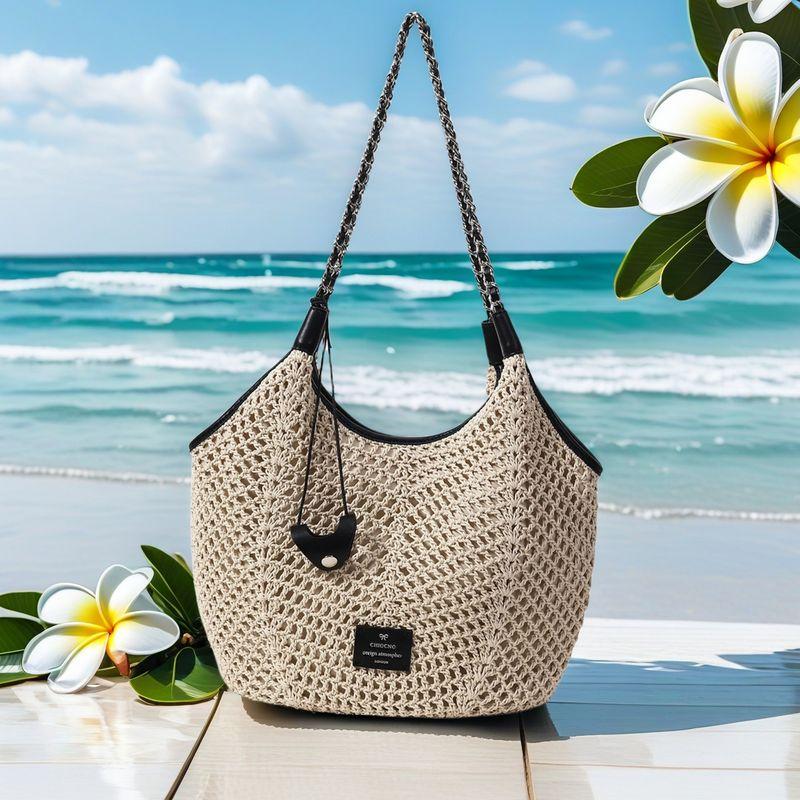 

Ainanfeng Chio2n Beeswax Rope Advanced Handmade Straw Bag Women 2025 Summer New Large Capacity Shoulder Woven Bag Woven bag