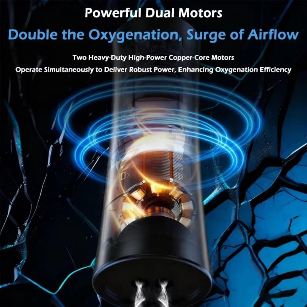 Portable X8 Oxygen Pump 5W USB Rechargeable Fish Tank Aerator Low Noise Multifunctional Aquarium Pump for Night Fishing