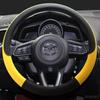 DERMAY PU Leather Sport Car Steering Wheel Cover for Mazda CX-3 CX-4 CX-5 CX-7 CX-9 Anti-Slip Funda Volante Auto Accessories