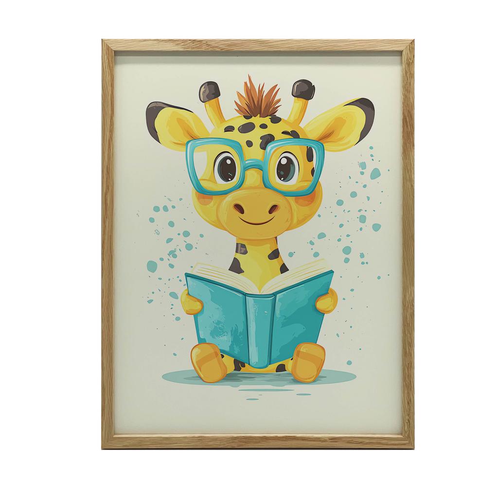 Plakat Wesoła Żyrafa W Krainie Baśni Plakat Wesoła Żyrafa W Krainie Baśni, 50X70 Cm, Bez Ramy, Papier Matowy 230 Gsm