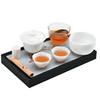 Yangzhi Jade Porcelain Ice Seed Travel Tea Set Light Luxury Household Ceramic Gaiwan Tea Cup High-end Gift Outdoor Tea Set