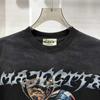 Summer Oversized Classic Rhinestone Majestik T Shirt Washed Black Oversized Tee Hip Hop Skeleton Trophy Print T-Shirt Tag T260729