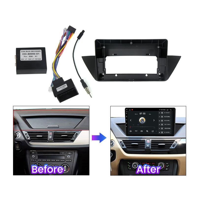 NaviFly Dashboard Frame Player Install Panel Dash Mount Kit Facia 10 Inch For BMW X1 E84 2009-2012 Car Accessories Radio Fascia
