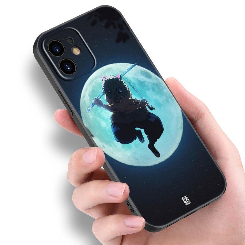 Anime Demon Slayer Inosuke Phone Case For Apple iPhone 14 13 12 Mini 11 Pro Max 7 8 XR X XS 7 8 Plus SE 2020 2022 Cover