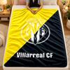 Flannel BlanketVillarreal FC Warm Soft Throw Blanket for Indoor Sofa Bed Living Room Use