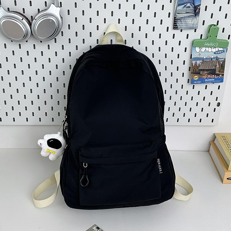 Light Backpack Korean Version Lazy Style Schoolbag Female Junior High School Students Casual Simple Large Capacity Travel Backpack