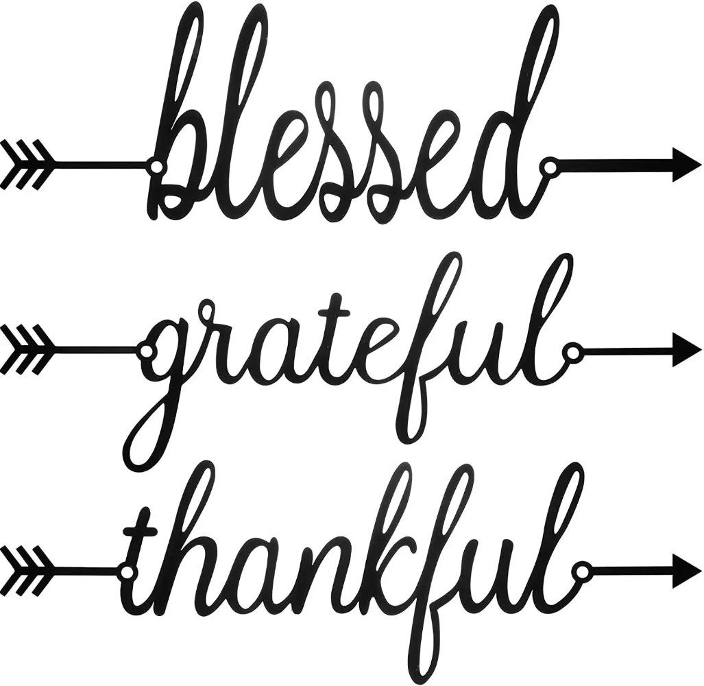 

Металлические настенные надписи «Благодарный», «Признательный», «Благословенный» из черного металла с узорами в виде стрел, стильный настенный декор для дома, гостиной чёрный