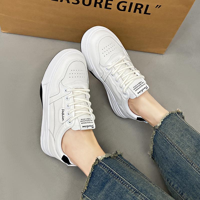 CRLAYDK Classic Women's White Low Top Walking Sneakers Skateboard Fashion Casual Ladies Shoes Comfortable Trainer Tennis