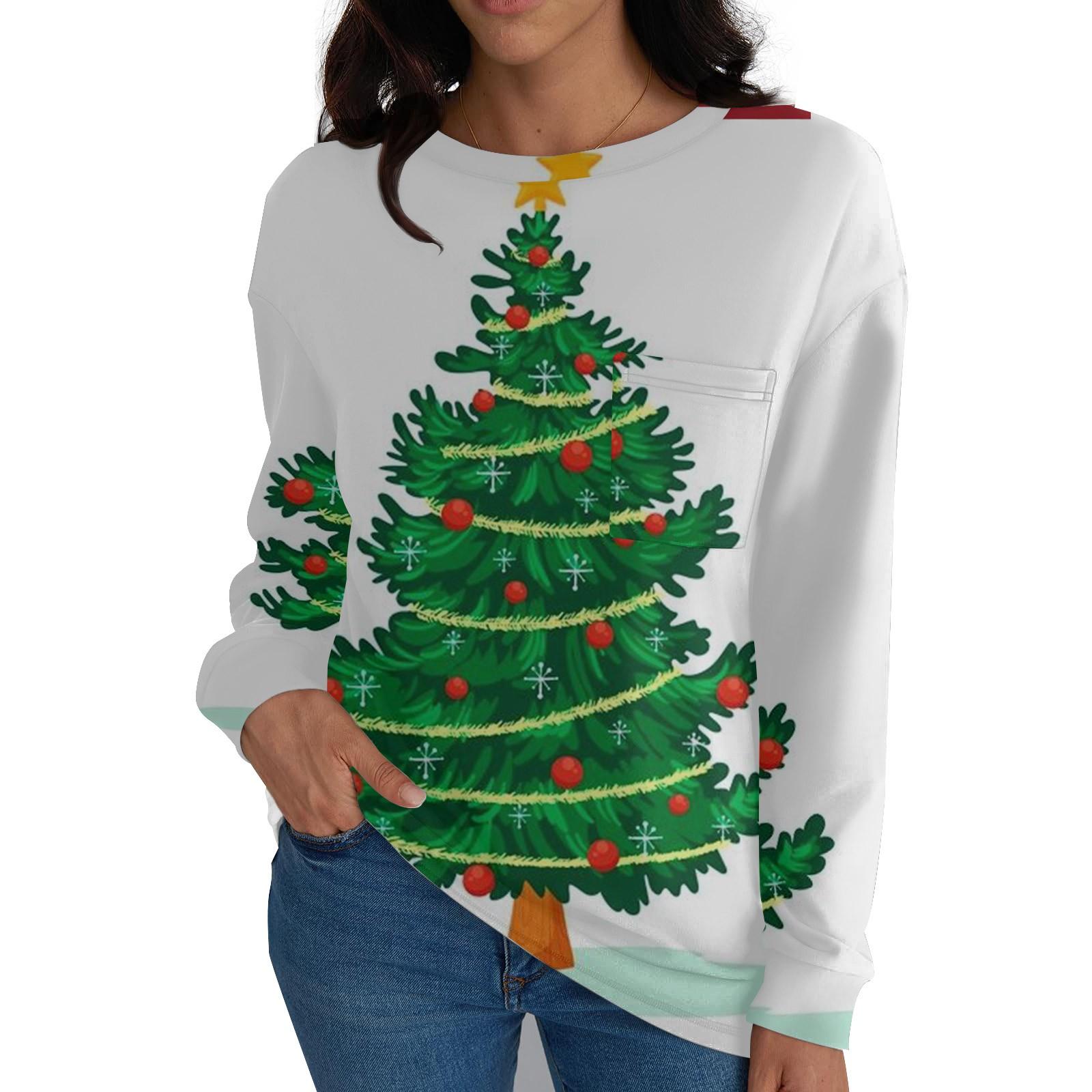 

Женские рубашки с длинным рукавом, топы свободного покроя с круглым вырезом, повседневные осенние модные футболки, блузки с карманами, одежда S