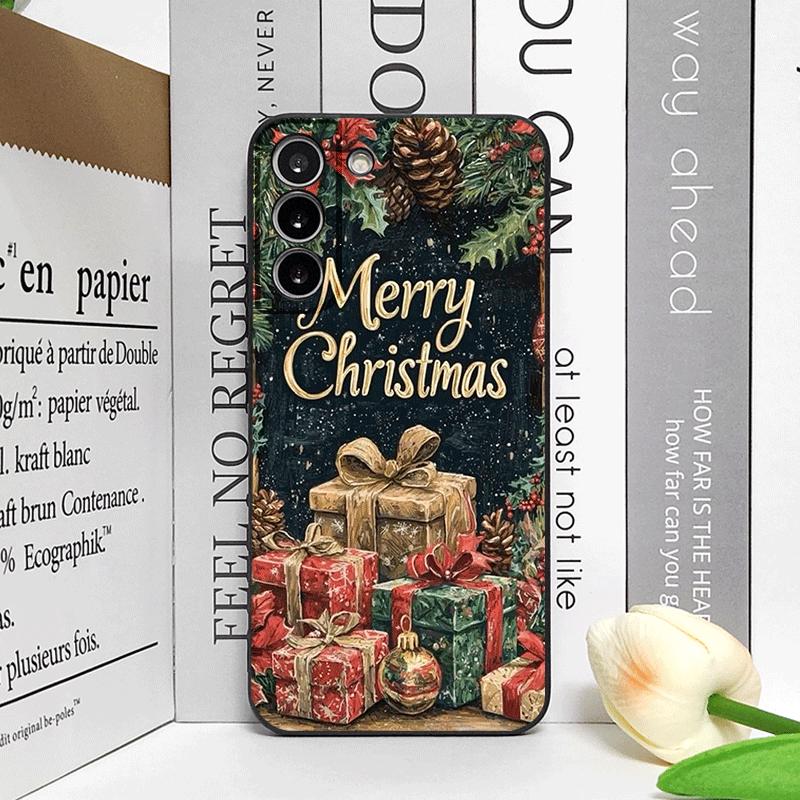 Artistic Merry Christmas Tree Gifts Pattern Phone Case for OPPO Reno 13 12 F 11 10 Pro Plus A58 A79 Find X5 X3 Lite X8 X7 Covers