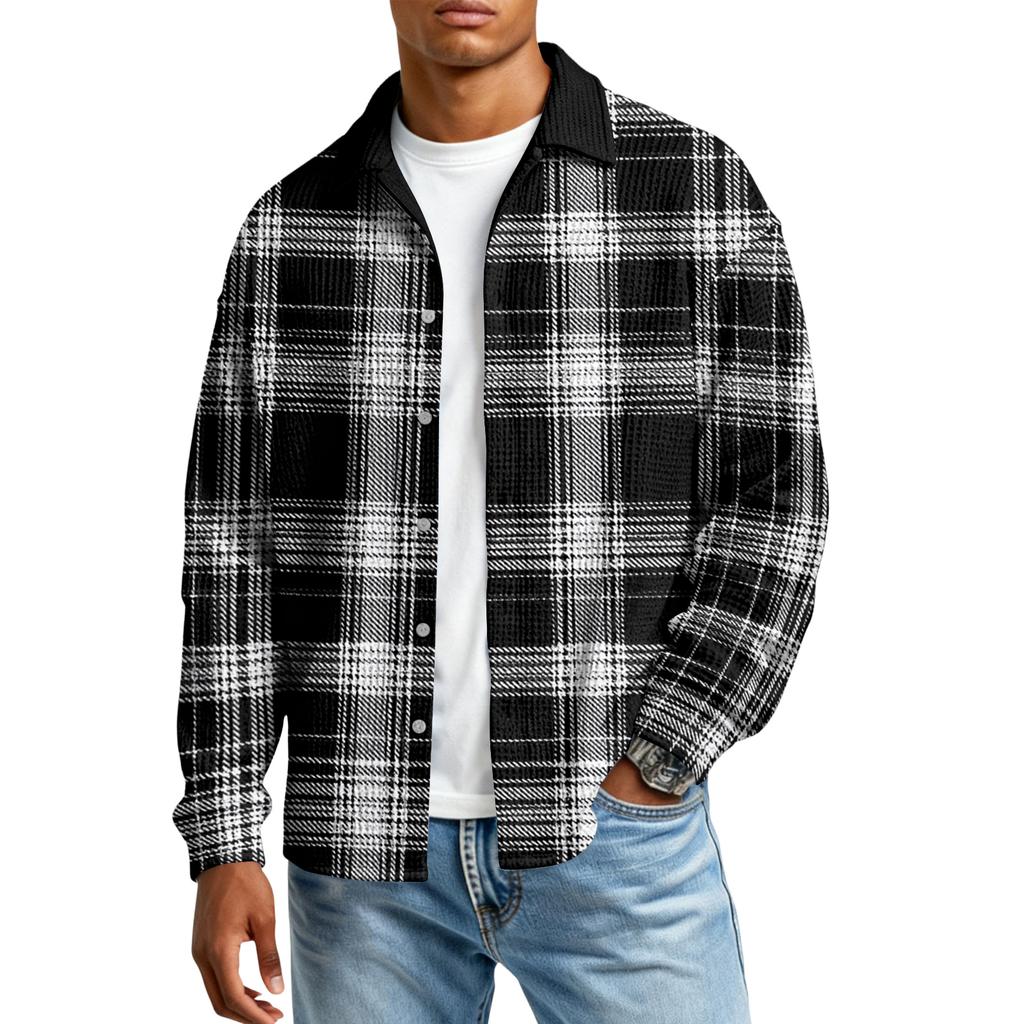 Men's Casual Button-Down Long-Sleeve Shirt