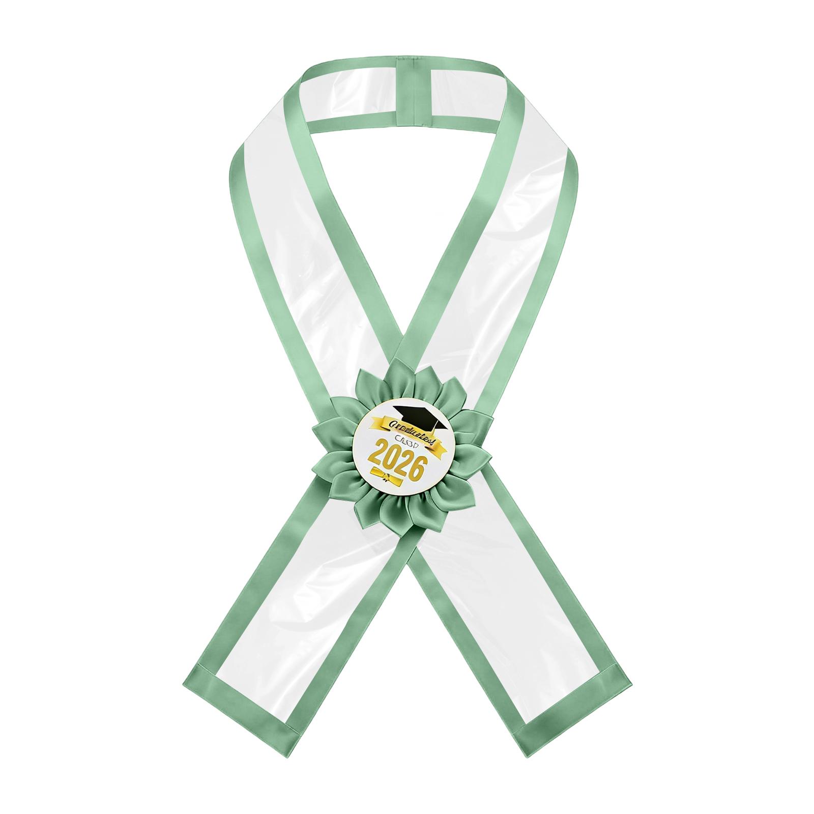 2026 Graduation Sash with Rosette for Ceremony Decoration Graduation Party Supplies Graduation Photo Props Graduation Accessories One Size