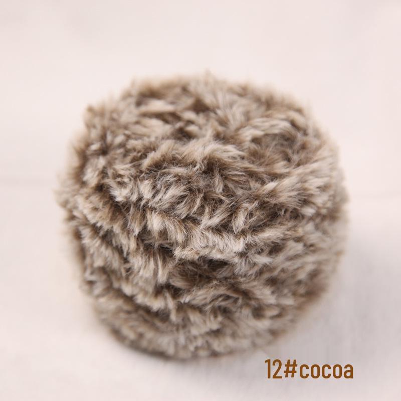 Gradient Dyed Faux Fur Hand-Spun Mink Velvet Yarn – Perfect for DIY Chunky Scarves and Hats