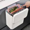 Wall Mounted Garbage Recycling Bin Dual Inner Flip Type Storage Bin  Kitchen Bathroom