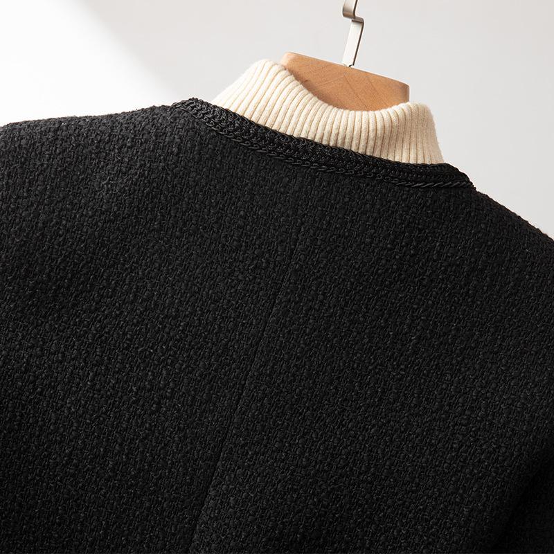 Woolen Small Fragrant Style Coat for Women In Autumn and Winter New Age-reducing Woolen Outer Wear Slim and Versatile Simple Fragrant Style Coat