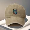 Pc Wolf Head Print Baseball Cap Adjustable Lightweight Trucker Hat for Men and Women Gray Unisex Outdoor Sports Casual Cap