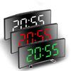 Kreative gebogene elektronische Uhr LED großer Spiegel Wecker Stumme intelligente Schreibtischuhr Wohnzimmer Spiegeluhr2