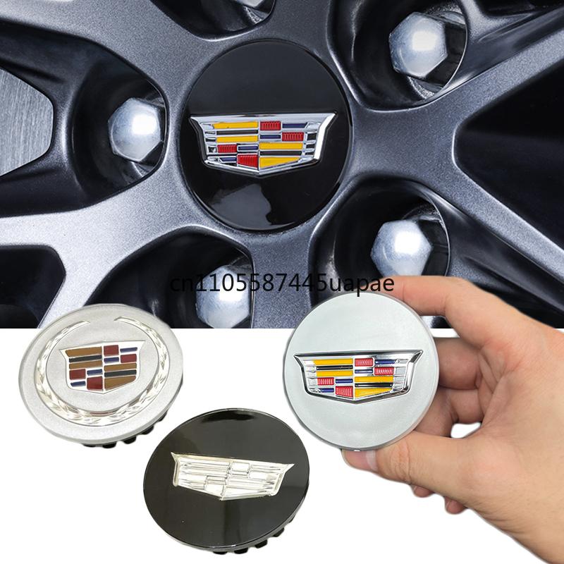 67mm 4pcs Car Wheel Center Hub Caps Cover Emblem for Cadillac Escalade CTS CT5 XT5 XTS XLR BLS SLS STS ATS Auto Tire Accessories