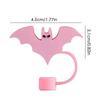 Bat Silicone Straw Cover Silicone Halloween Straw Lid Toppers Halloween Silicone Drinking Straw Tips Cute Reusable Straw