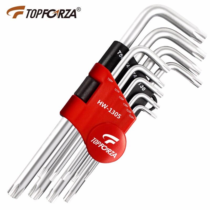 TOPFORZA HW-1305 Extended Star Torx Hex Key Set