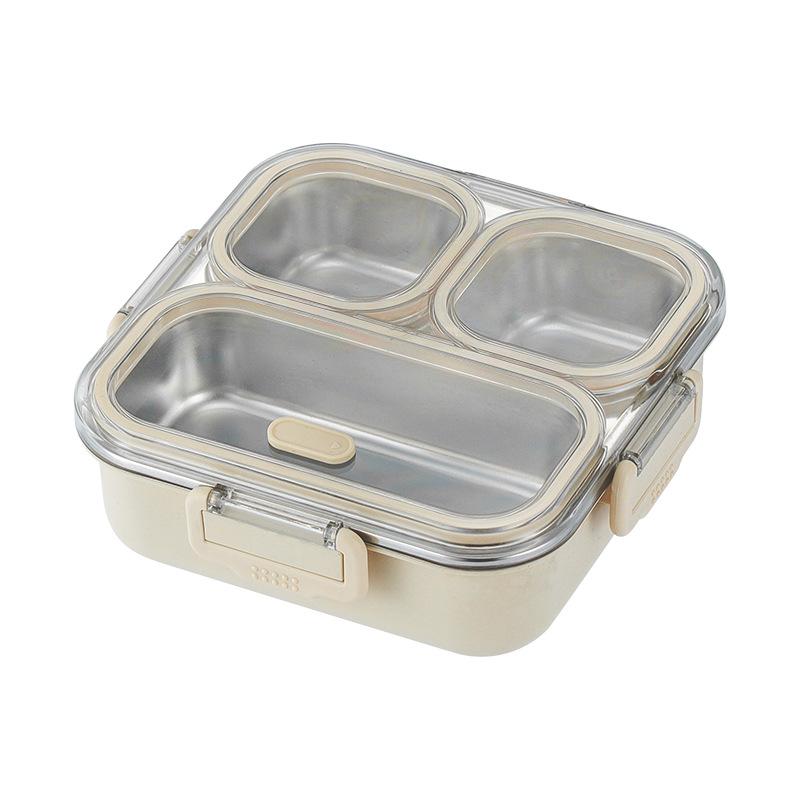 Auslaufsichere Brotdose für Kinder Erwachsene Compartmented Edelstahl Tragbare Bento Bunch Box Luftdicht Geruchsdicht Lunchbox Arbeiter