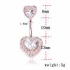 AAA Zircon Double Heart Belly Button Ring