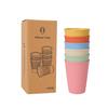 Wheat Straw Dinnerware Set Eco-friendly Safety Plates Cups Bowels Home Party Tableware Set Outdoor Camp Candy Colour Gift