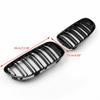 Gloss Black Front Kidney Grille Double Rib For BMW E92 E93 LCI 2 Doors 2011-2014