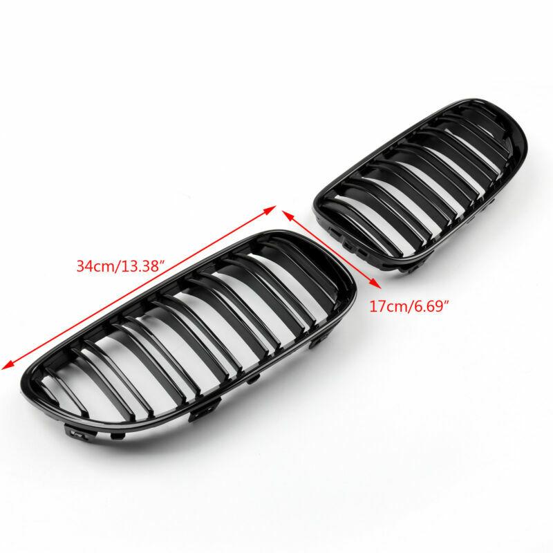 Gloss Black Front Kidney Grille Double Rib For BMW E92 E93 LCI 2 Doors 2011-2014