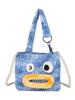 Knitted Cartoon Panda Shaped Coin Purse With Pearl Embellishments For Daily Use