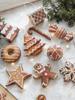 Nordic Christmas Gingerbread Man & Snow House Ornaments Set: Star, Pendant, Figurine for Tree Décor
