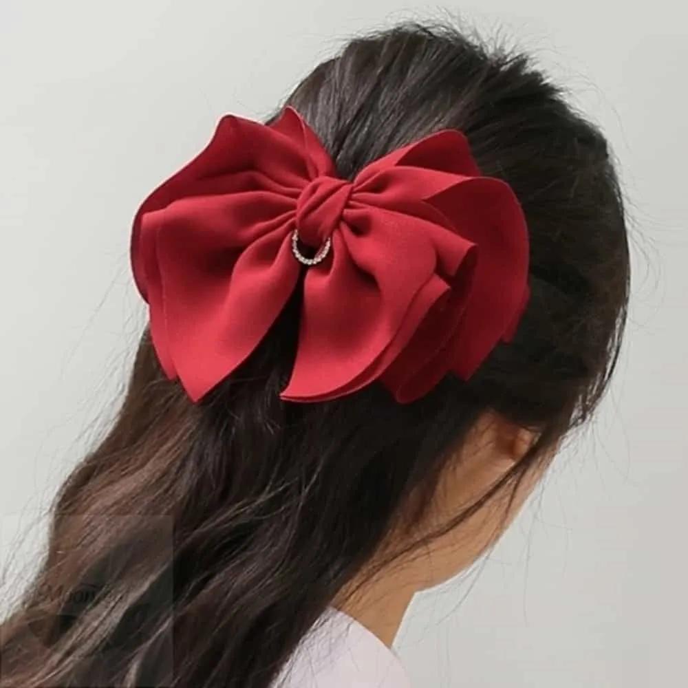 MLSTORE Cubic Red Automatic Hairpin Hair Accessory Ponytail Pin